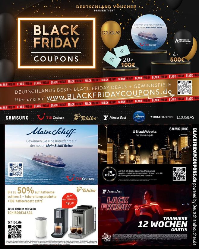 Titelseite der Black-Friday-Couponbeilage